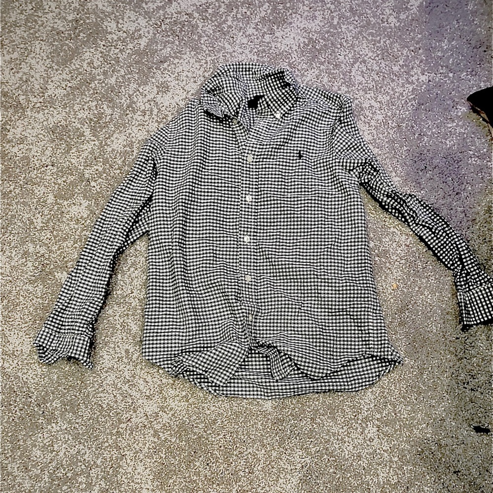 Ralph Lauren black and white checkered shirt